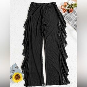 Bathing suit cover up pants. Mesh black Size- L